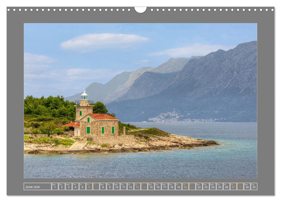 Croatia Dreamland on the Adriatic Sea (CALVENDO Monthly Calendar 2026)