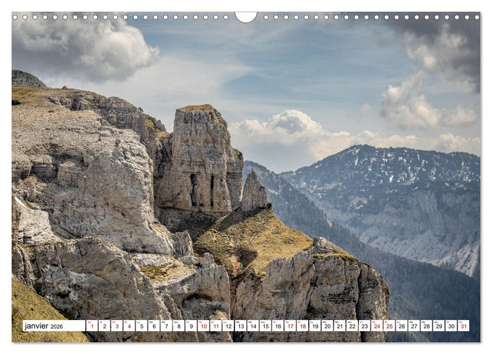 Le Vercors, à la découverte des paysages (CALVENDO Calendrier mensuel 2026)