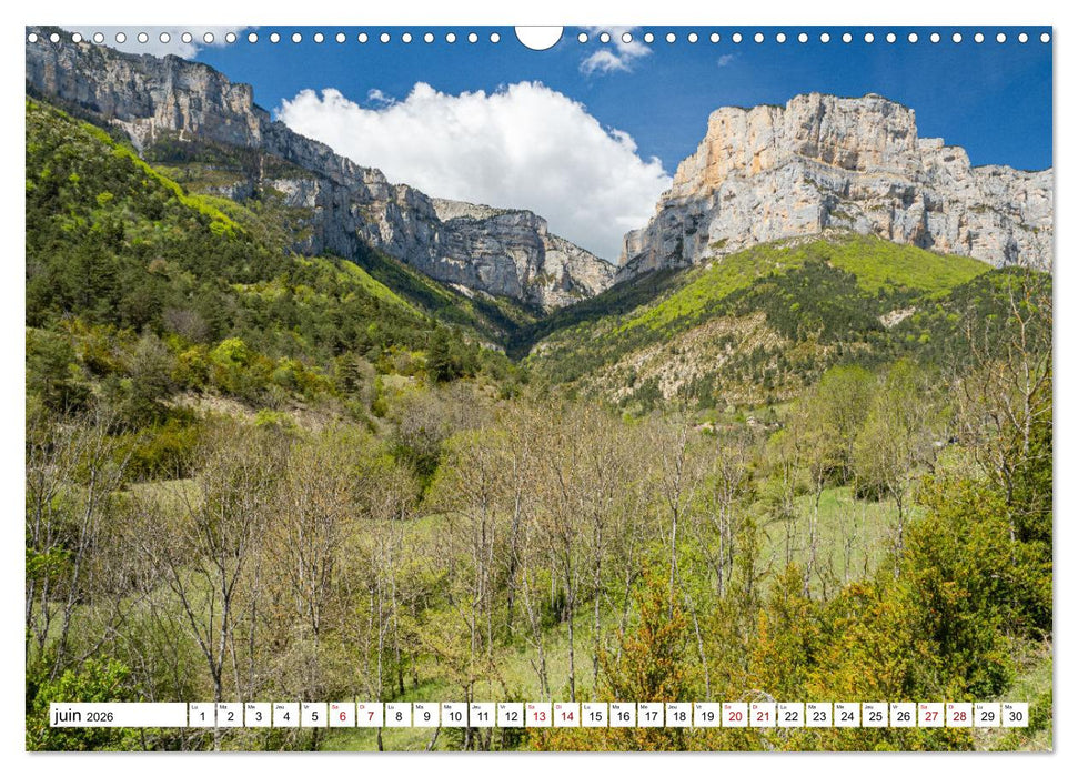 Le Vercors, à la découverte des paysages (CALVENDO Calendrier mensuel 2026)
