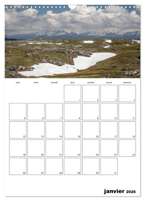 Le sud du Vercors, paysages (CALVENDO Calendrier mensuel 2026)
