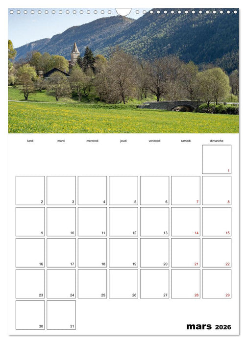 Le sud du Vercors, paysages (CALVENDO Calendrier mensuel 2026)