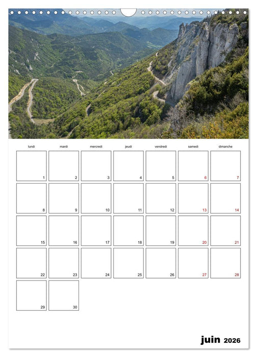 Le sud du Vercors, paysages (CALVENDO Calendrier mensuel 2026)