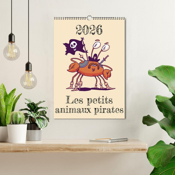 Les petits animaux pirates (CALVENDO Calendrier mensuel 2026)