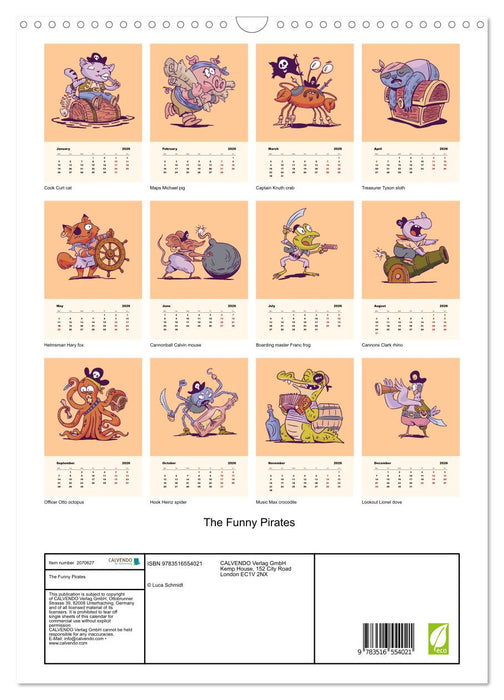The Funny Pirates (CALVENDO Monthly Calendar 2026)