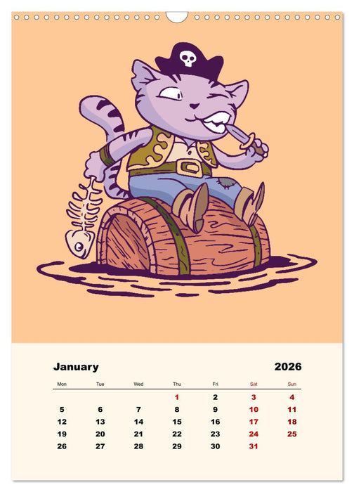 The Funny Pirates (CALVENDO Monthly Calendar 2026)