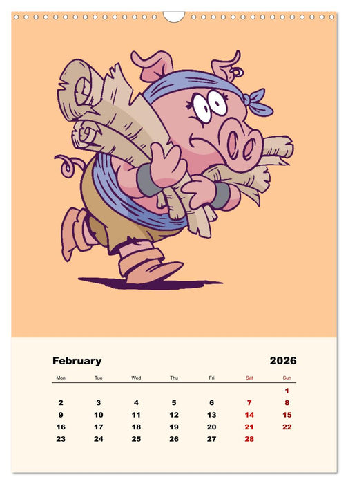 The Funny Pirates (CALVENDO Monthly Calendar 2026)