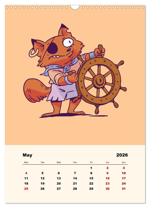 The Funny Pirates (CALVENDO Monthly Calendar 2026)