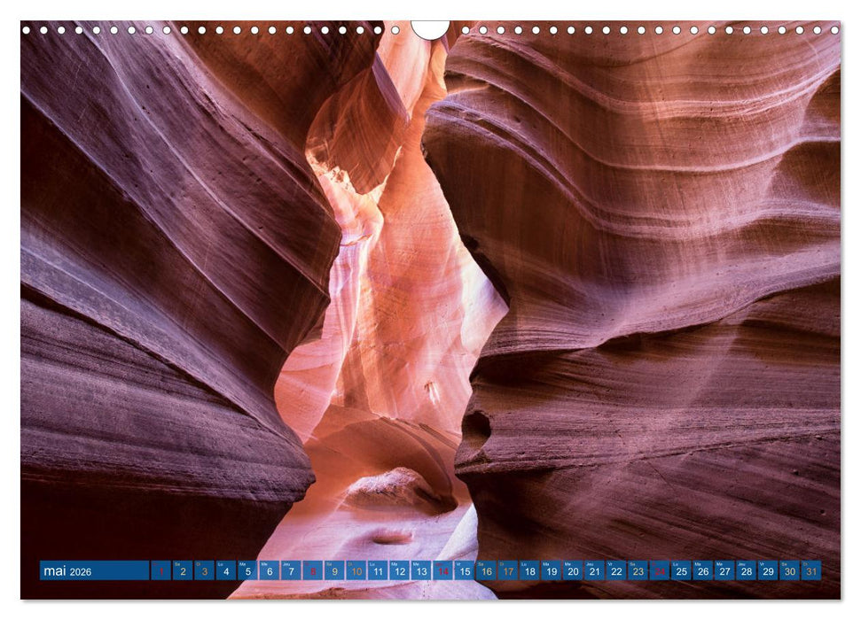 L'Ouest Américain - Superbe contrée aux paysages spectaculaires (CALVENDO Calendrier mensuel 2026)