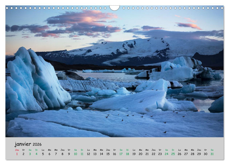 Surprenante Islande (CALVENDO Calendrier mensuel 2026)