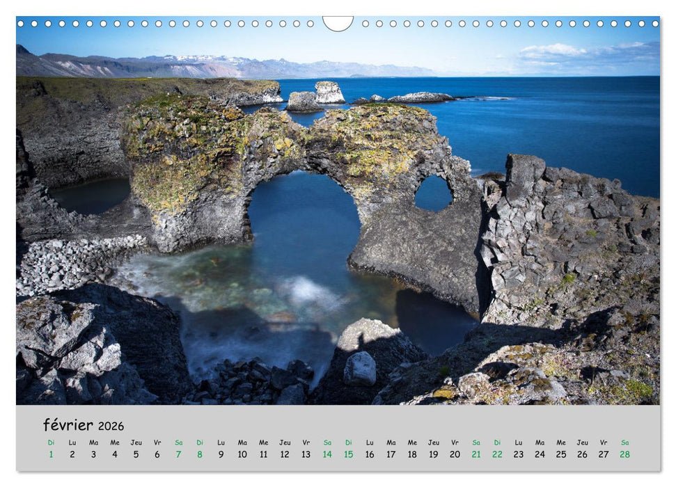 Surprenante Islande (CALVENDO Calendrier mensuel 2026)