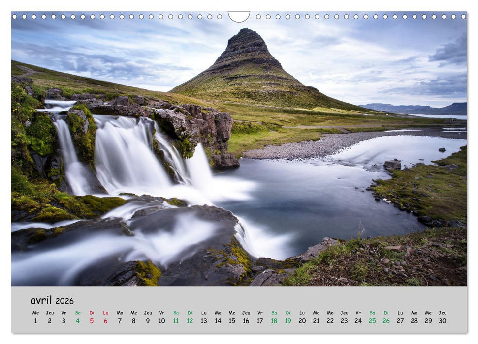 Surprenante Islande (CALVENDO Calendrier mensuel 2026)