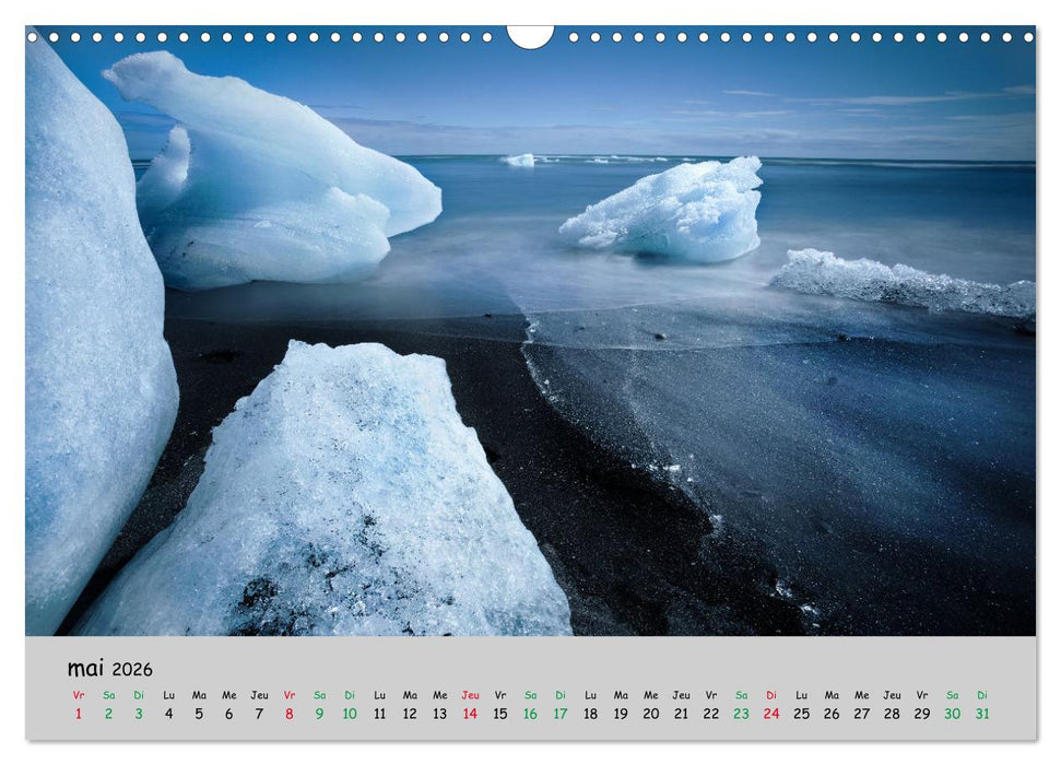 Surprenante Islande (CALVENDO Calendrier mensuel 2026)