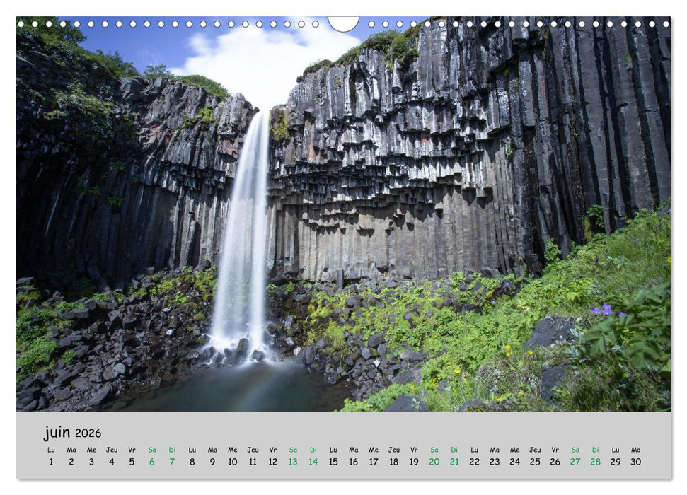 Surprenante Islande (CALVENDO Calendrier mensuel 2026)