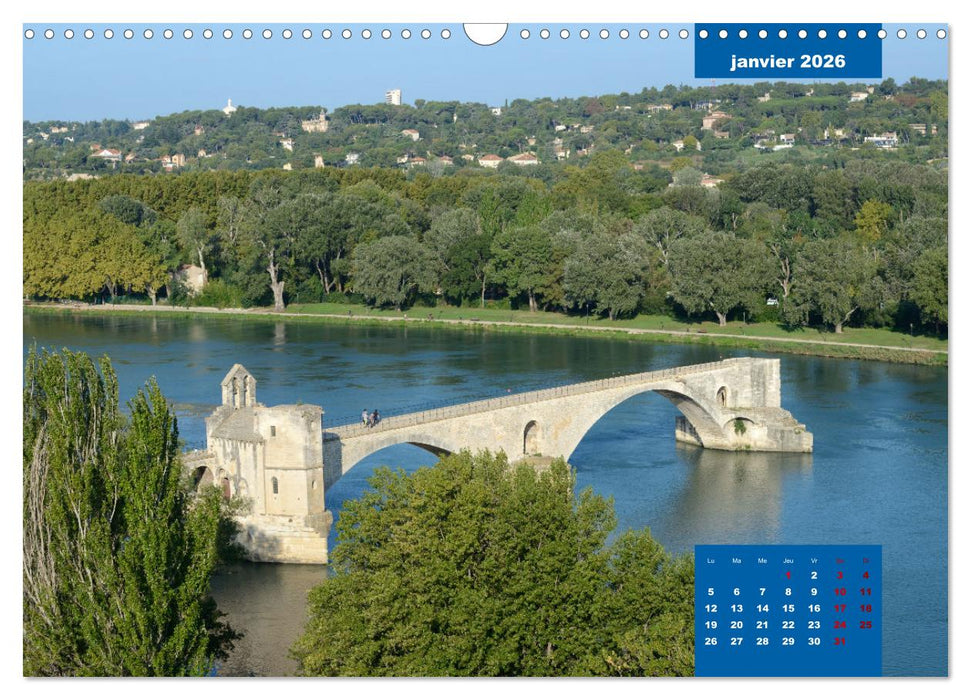 Ponts historiques de Provence (CALVENDO Calendrier mensuel 2026)