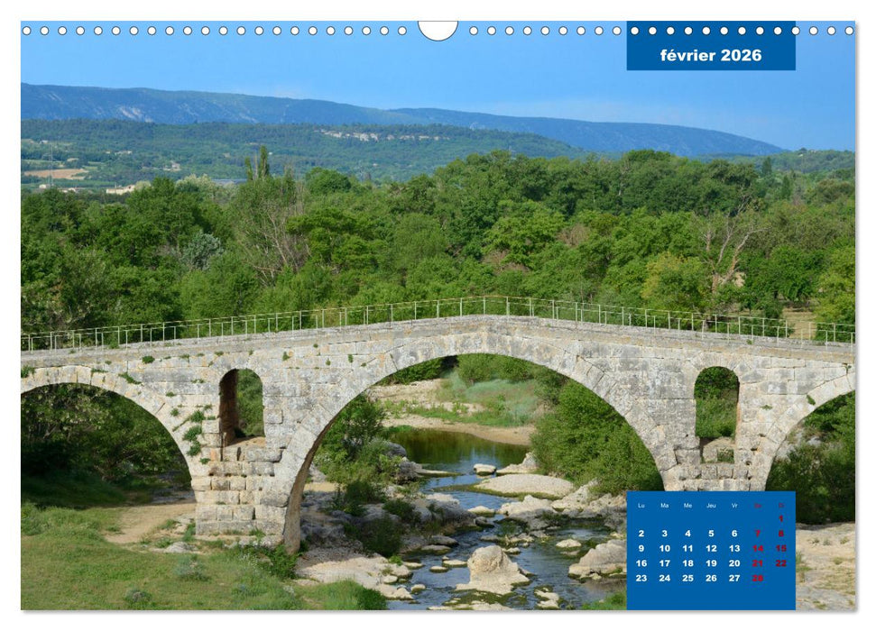 Ponts historiques de Provence (CALVENDO Calendrier mensuel 2026)