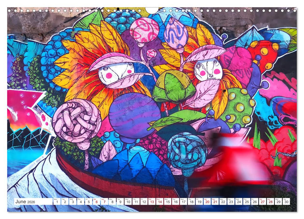 Graffiti art all over the world (CALVENDO Monthly Calendar 2026)