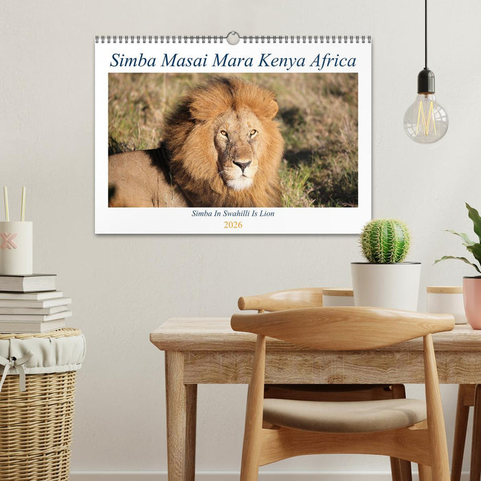 Simba Masai Mara Kenya Africa (CALVENDO Monthly Calendar 2026)