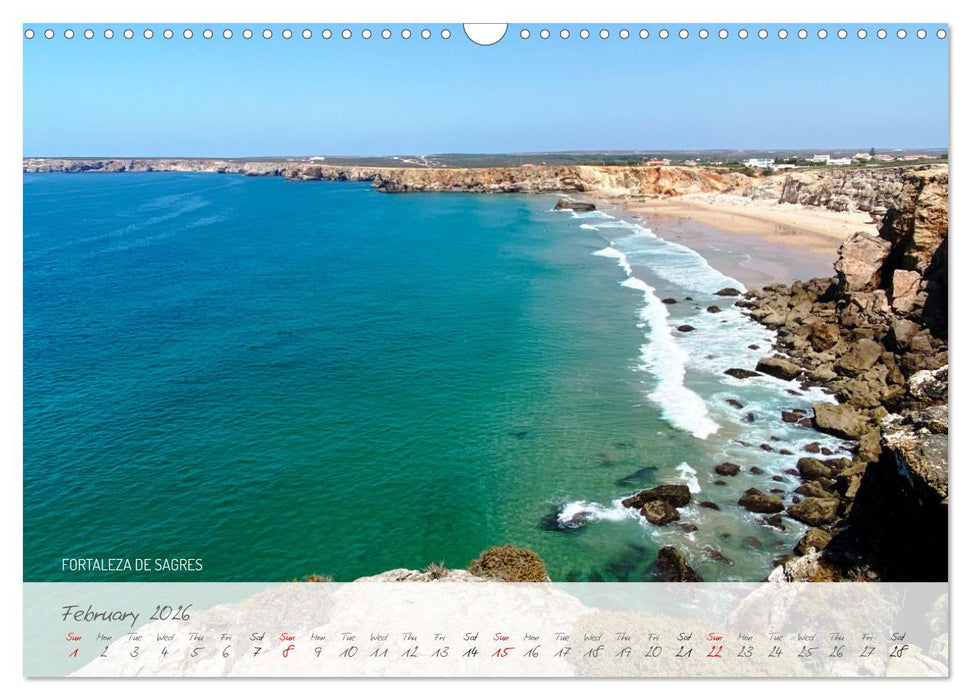 ALGARVE PORTUGAL FANTASTIC AND BEAUTIFUL BAYS (CALVENDO Monthly Calendar 2026)