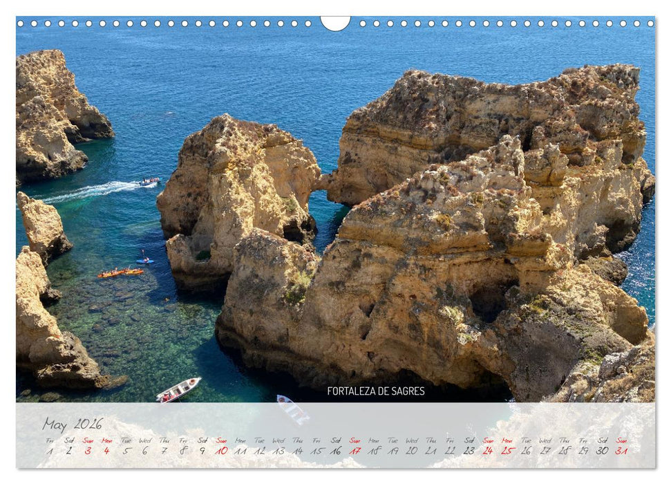 ALGARVE PORTUGAL FANTASTIC AND BEAUTIFUL BAYS (CALVENDO Monthly Calendar 2026)