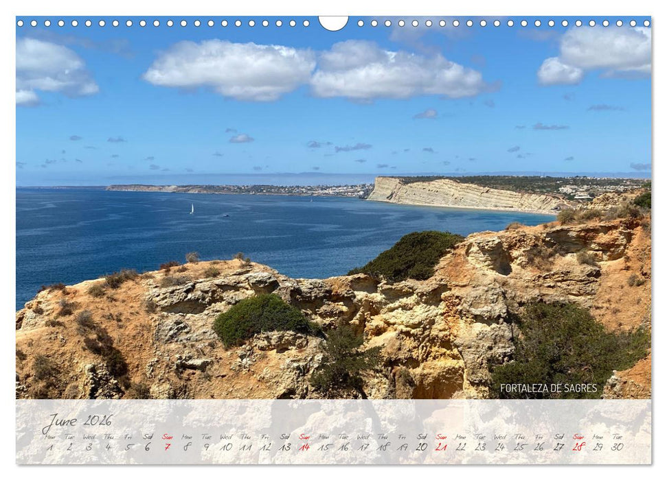 ALGARVE PORTUGAL FANTASTIC AND BEAUTIFUL BAYS (CALVENDO Monthly Calendar 2026)
