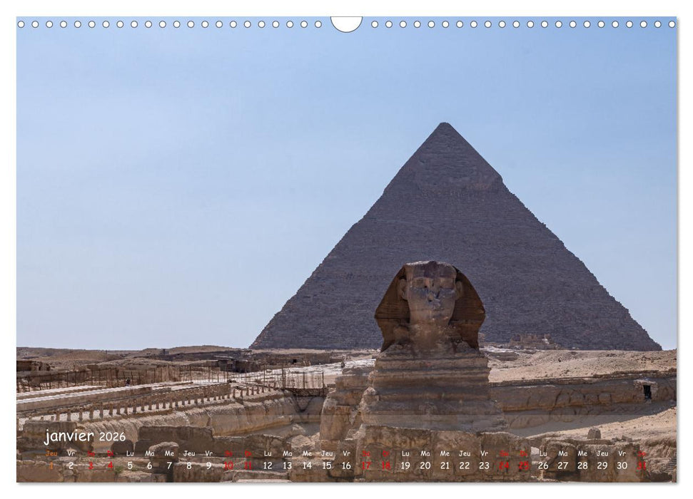 Égypte, sur les rives du Nil (CALVENDO Calendrier mensuel 2026)