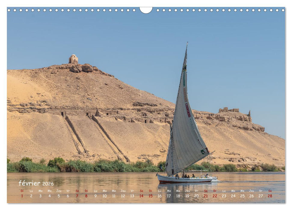 Égypte, sur les rives du Nil (CALVENDO Calendrier mensuel 2026)