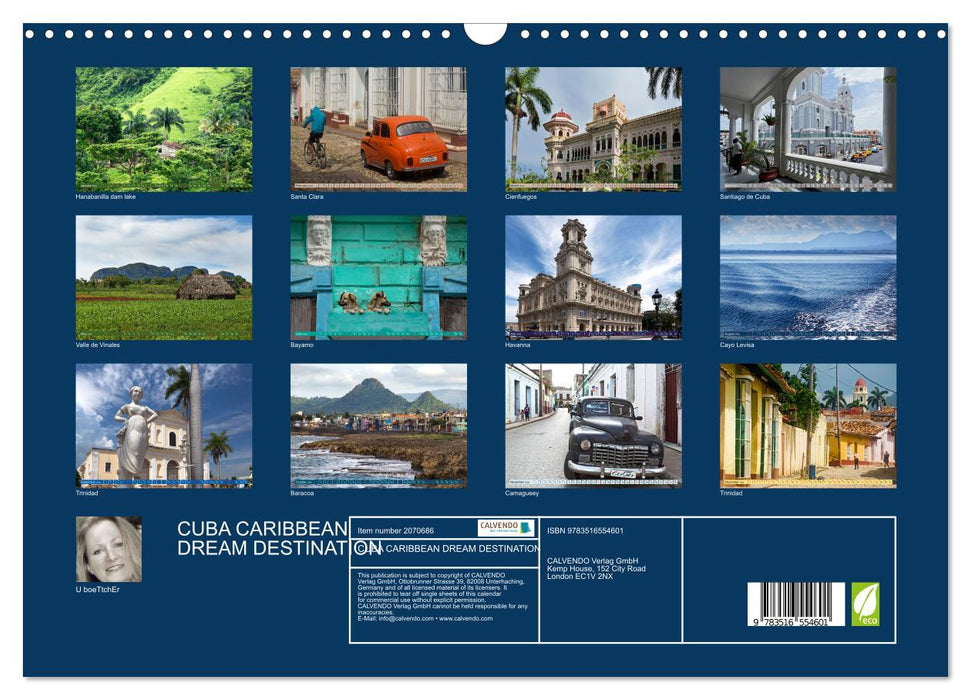 CUBA CARIBBEAN DREAM DESTINATION (CALVENDO Monthly Calendar 2026)