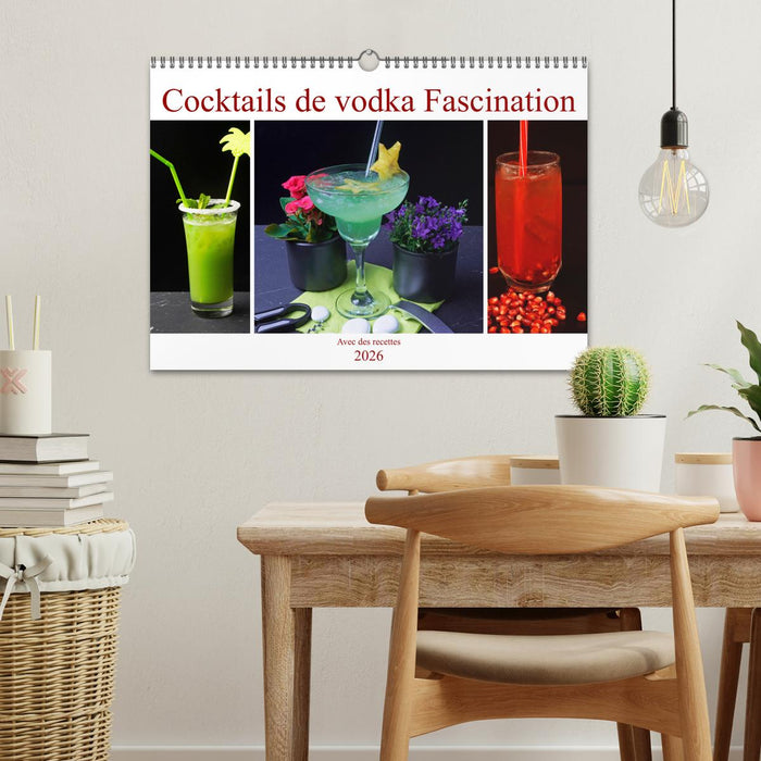 Cocktails de vodka Fascination (CALVENDO Calendrier mensuel 2026)
