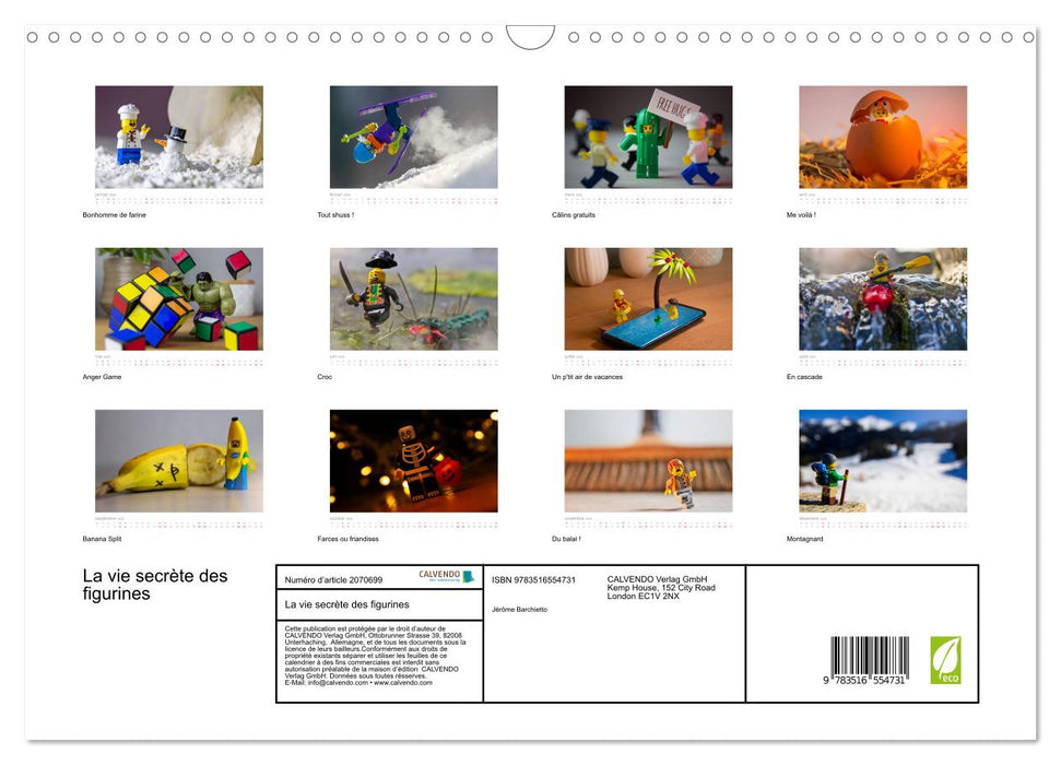 La vie secrète des figurines (CALVENDO Calendrier mensuel 2026)