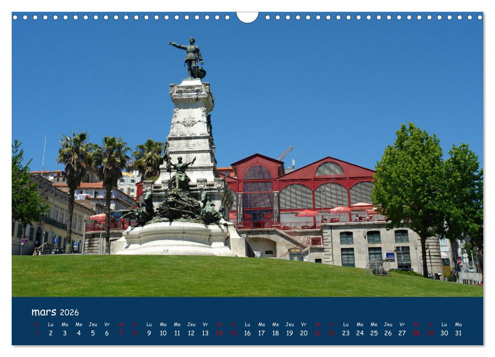 Porto - ville colorée sur le Douro (CALVENDO Calendrier mensuel 2026)