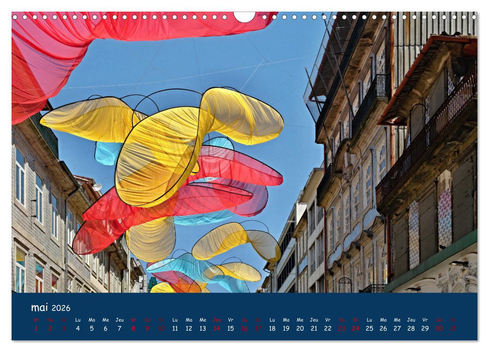 Porto - ville colorée sur le Douro (CALVENDO Calendrier mensuel 2026)