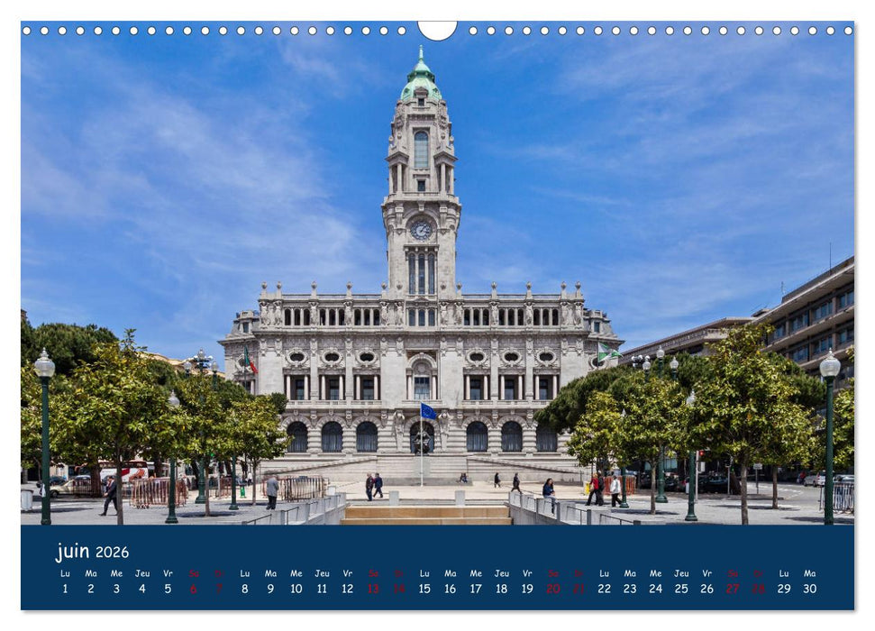 Porto - ville colorée sur le Douro (CALVENDO Calendrier mensuel 2026)