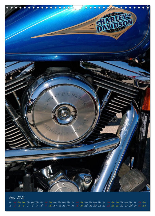 Harley Davidson in Details (CALVENDO Monthly Calendar 2026)