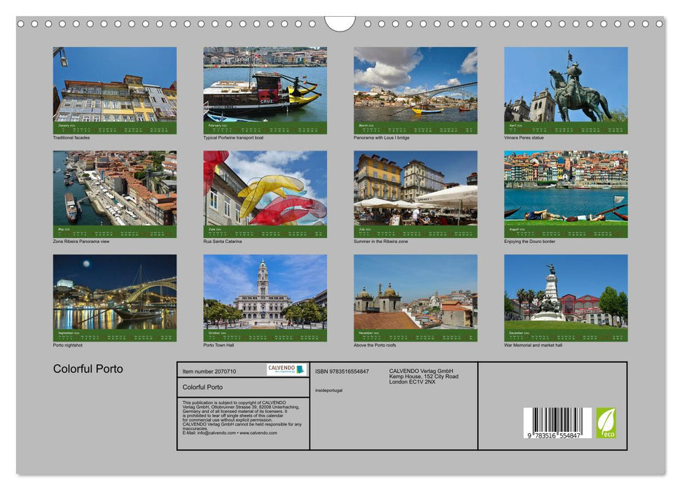 Colorful Porto (CALVENDO Monthly Calendar 2026)
