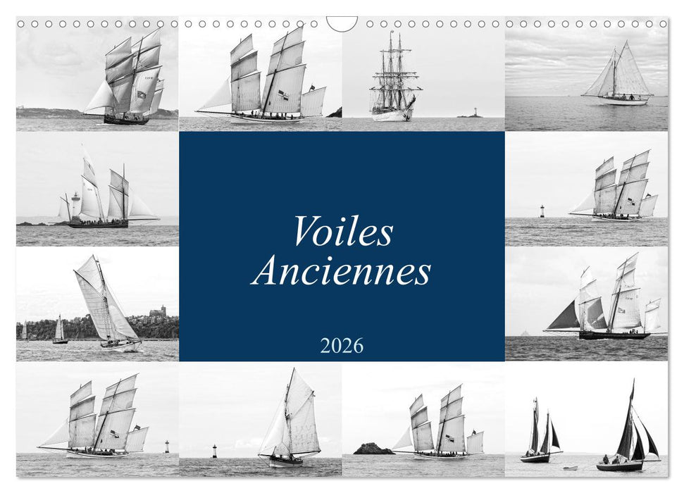 Voiles anciennes (CALVENDO Calendrier mensuel 2026)