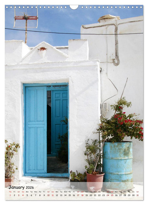 Greek Doors (CALVENDO Monthly Calendar 2026)