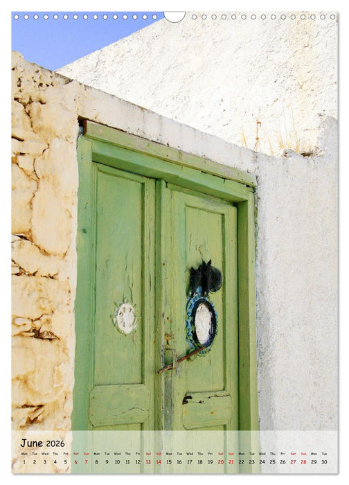 Greek Doors (CALVENDO Monthly Calendar 2026)