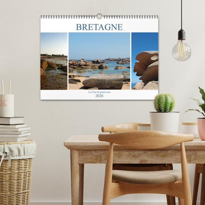 BRETAGNE La Côte de granit rose (CALVENDO Calendrier mensuel 2026)