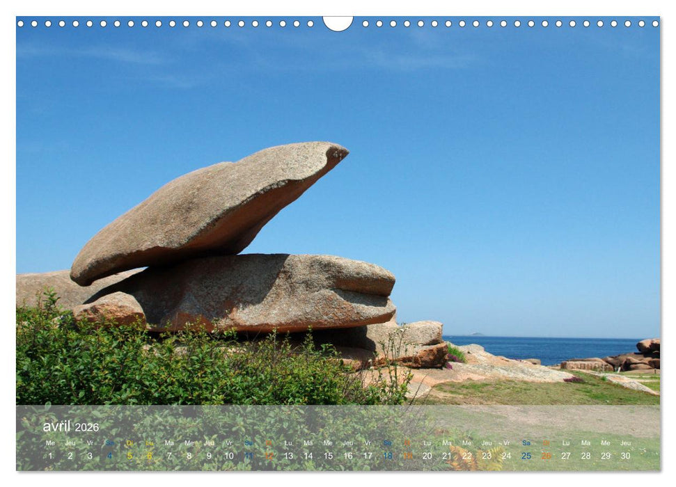 BRETAGNE La Côte de granit rose (CALVENDO Calendrier mensuel 2026)