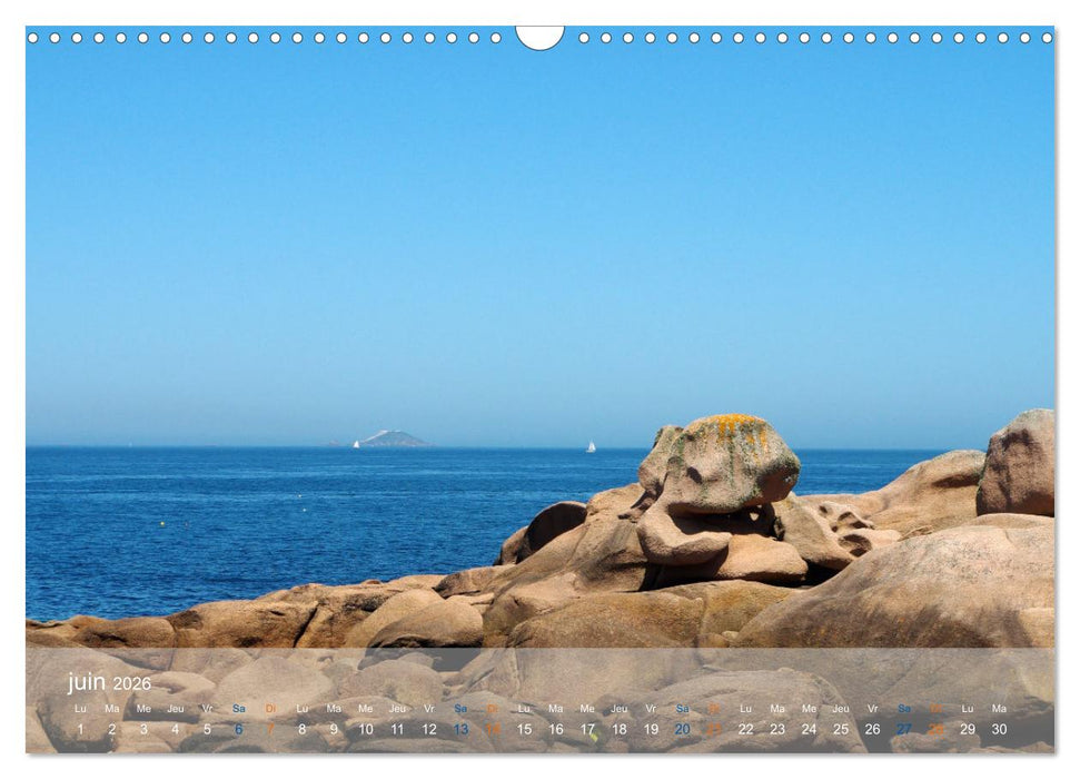 BRETAGNE La Côte de granit rose (CALVENDO Calendrier mensuel 2026)