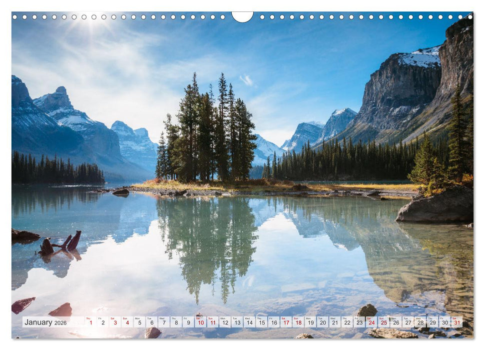 Canada - Landscapes from Banff and Jasper National parks (CALVENDO Monthly Calendar 2026)