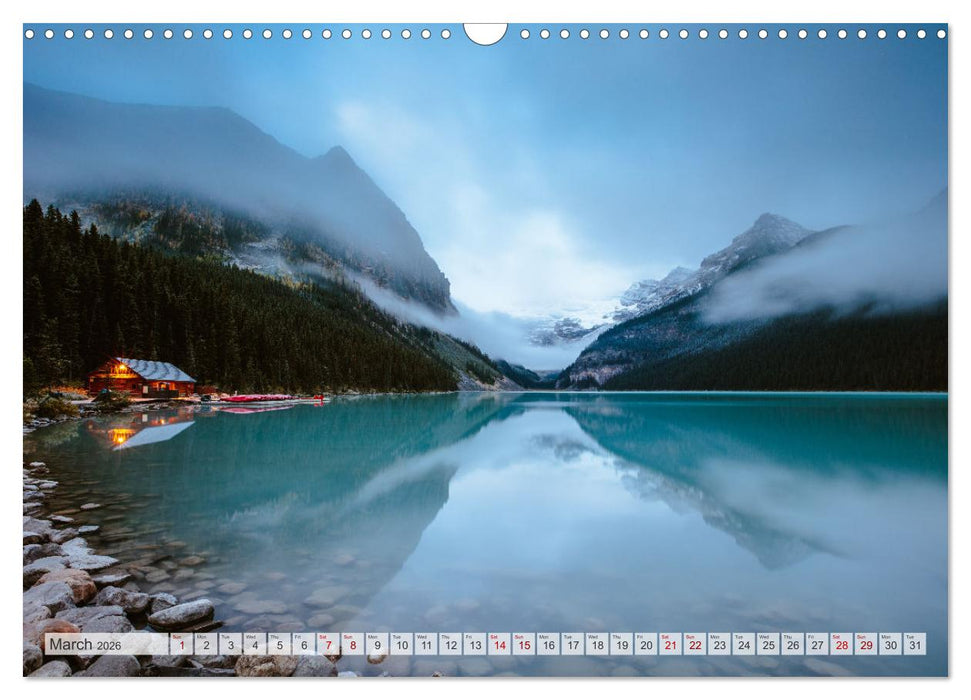 Canada - Landscapes from Banff and Jasper National parks (CALVENDO Monthly Calendar 2026)