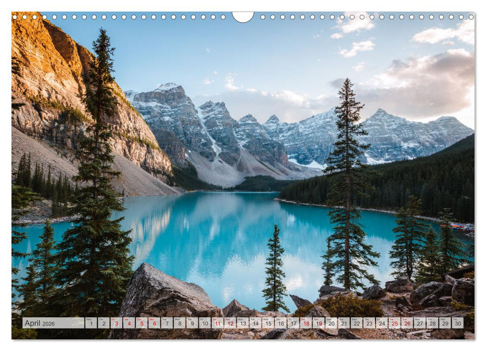 Canada - Landscapes from Banff and Jasper National parks (CALVENDO Monthly Calendar 2026)