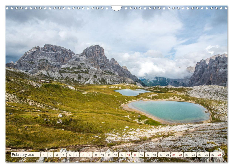 A JOURNEY ON THE DOLOMITES (CALVENDO Monthly Calendar 2026)