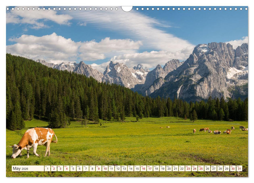 A JOURNEY ON THE DOLOMITES (CALVENDO Monthly Calendar 2026)
