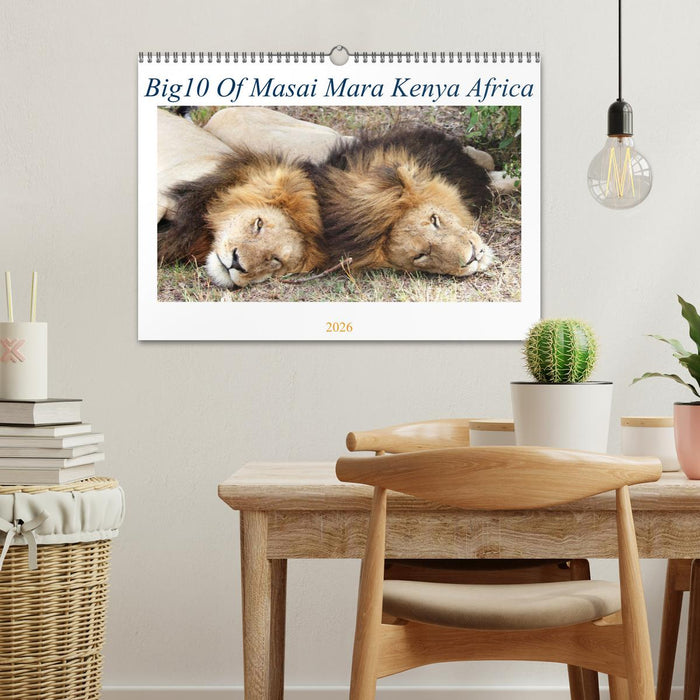 Big10 Of Masai Mara Kenya Africa (CALVENDO Monthly Calendar 2026)