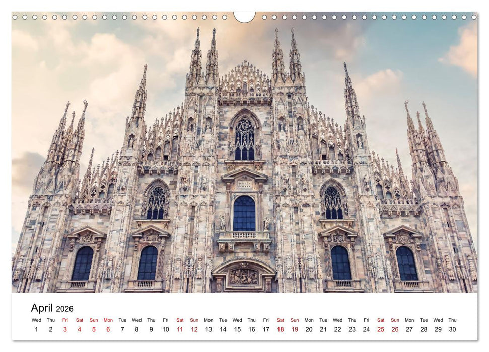 Dazzling Italy (CALVENDO Monthly Calendar 2026)
