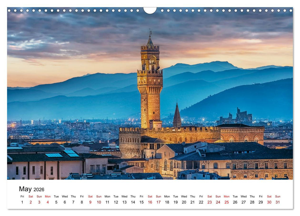 Dazzling Italy (CALVENDO Monthly Calendar 2026)
