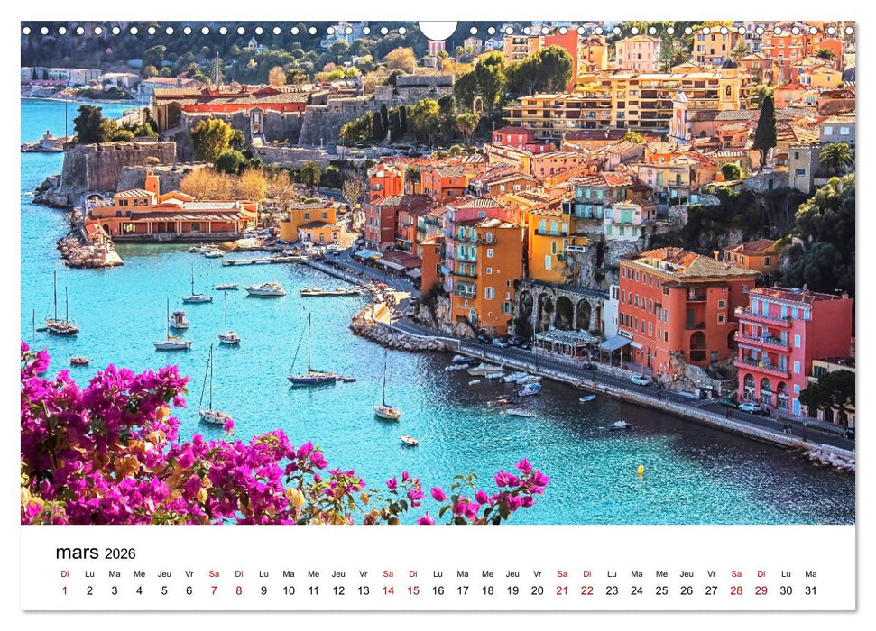 Enivrante Côte d'Azur (CALVENDO Calendrier mensuel 2026)