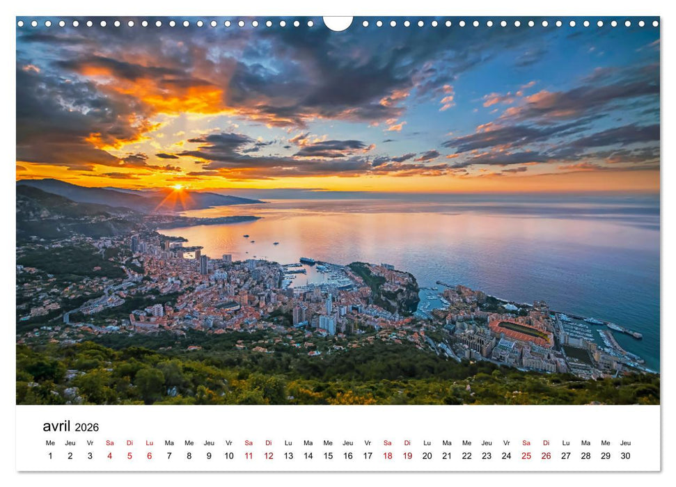 Enivrante Côte d'Azur (CALVENDO Calendrier mensuel 2026)